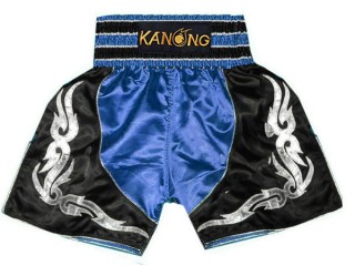 Boxing Trunks, Boxing Shorts : KNBSH-202-Blue-Black